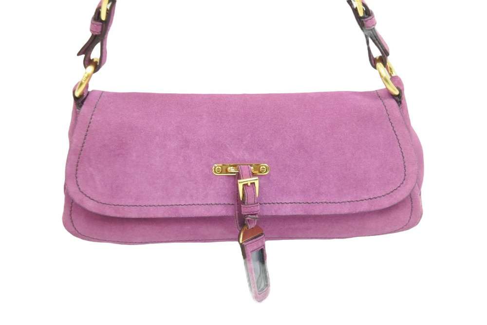 Prada Handbag Hobo bag purple suede - Picture 2 of 7